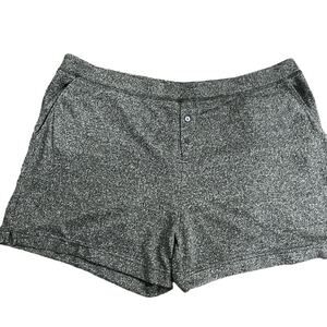 32° Charcoal Grey Knit Shorts Plus Size XXL Elastic Waist Pull On Athleisure